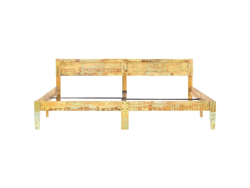  Lit double- lit adulte -  cadre de lit sans matelas bois de récupération massif 200x200cm  - Conforama B