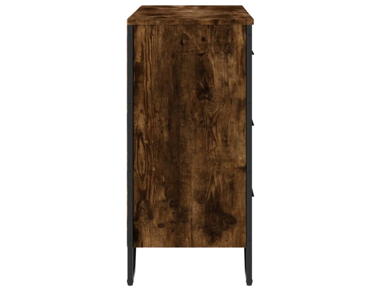  Commode chambre adulte, armoire à tiroirs chêne fumé 91x35,5x74,5 cm bois d'ingénierie  - Conforama E