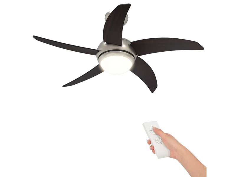  Vidaxl ventilateur de plafond avec lumière et télécommande ø 110 cm  - Conforama A