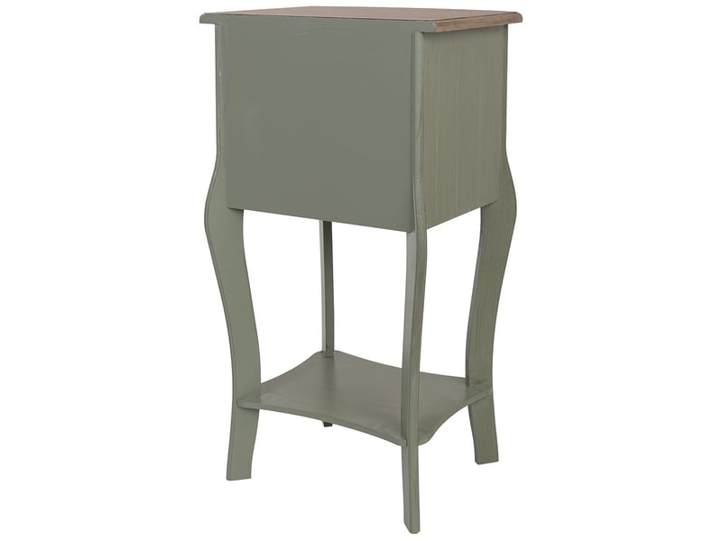  Table de chevet en bois vert 38x31,5x71 cm h  - Conforama D