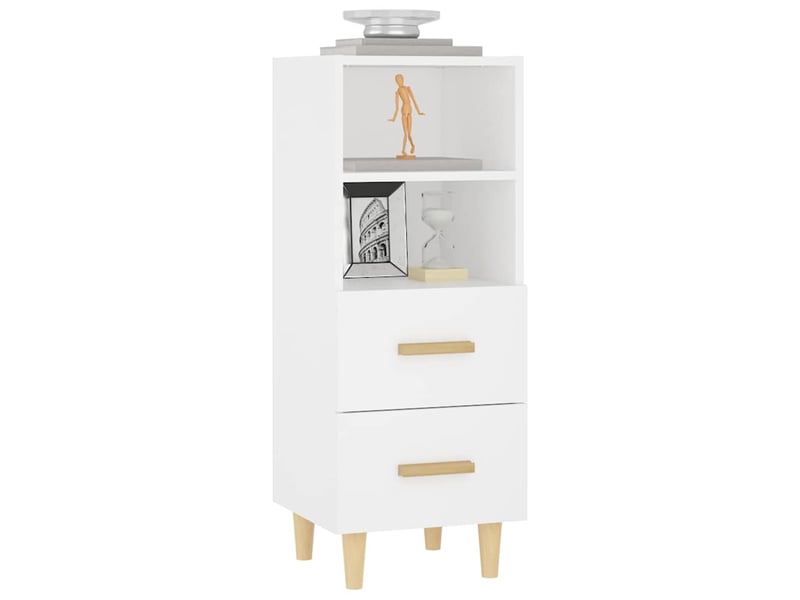  Buffet - bahut - meuble de rangement blanc 34,5x34x90 cm bois d'ingénierie  - Conforama D