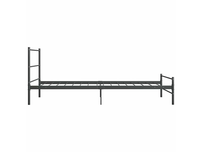  Lit simple- lit adulte -  cadre de lit sans matelas gris métal 100x200 cm  - Conforama C