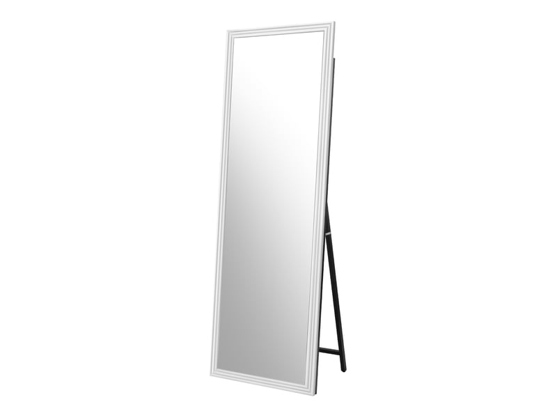  Miroir sur pied 160x50 cm support métallique réglable bois métal blanc  - Conforama A
