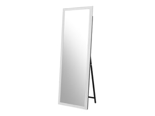 Miroir sur pied 160x50 cm support métallique réglable bois métal blanc