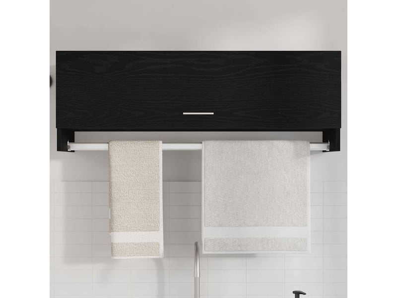  Armoire chambre, armoire de rangement chêne noir 100x32,5x35 cm bois d'ingénierie  - Conforama E