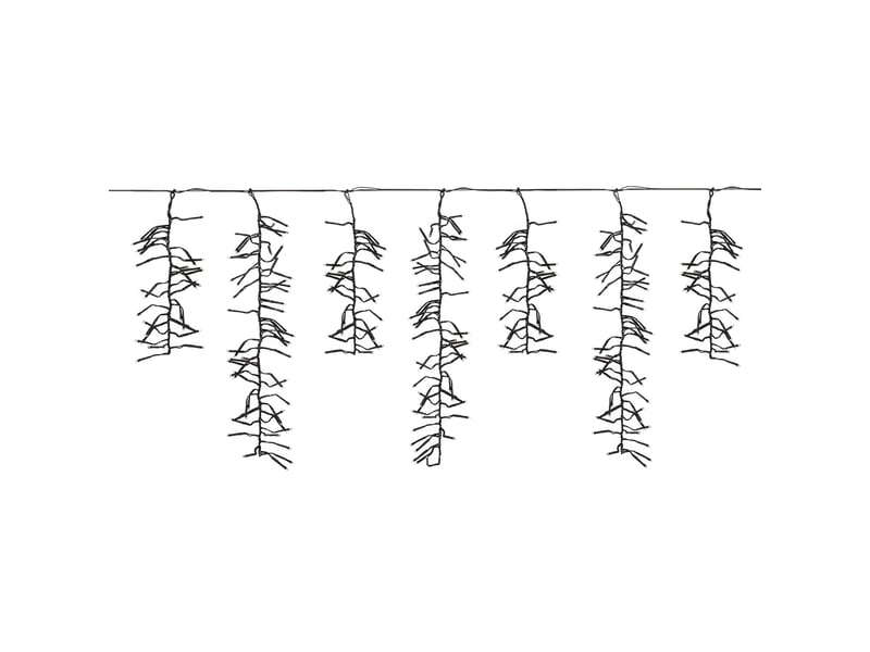  Ecd germany guirlande lumineuse led effet stalactites 7 m, rideau lumineux en grappes, 1032 led blanc chaud, minuterie 8 h, décoration de noël fêtes de intérieur et extérieur, protection ip44 ECD Germany GmbH - Conforama A