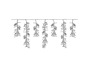 Ecd germany guirlande lumineuse led effet stalactites 7 m, rideau lumineux en grappes, 1032 led blanc chaud, minuterie 8 h, décoration de noël fêtes de intérieur et extérieur, protection ip44