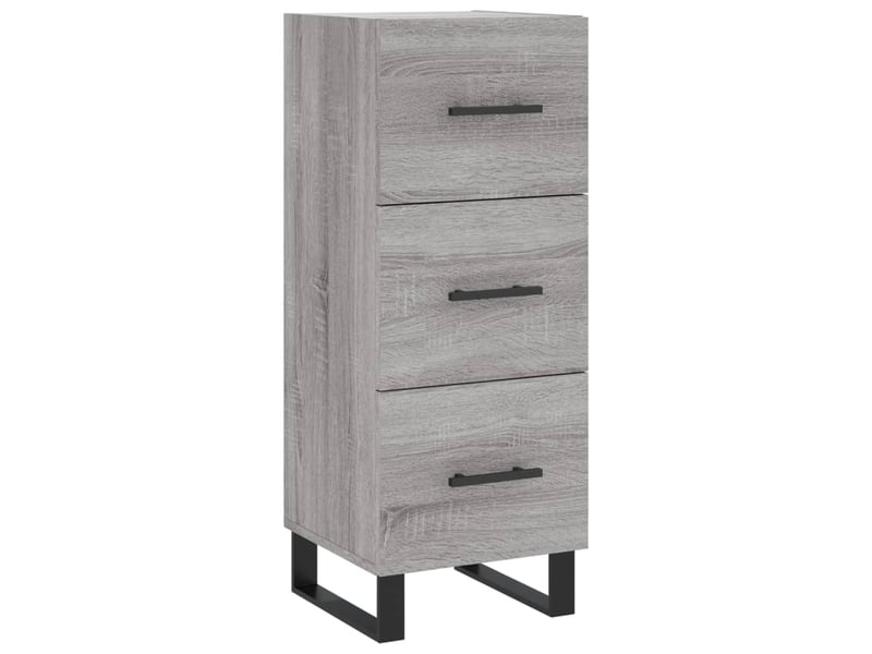  Buffet haut - bahut - meuble de rangement sonoma gris 34,5x34x180 cm bois d'ingénierie  - Conforama E