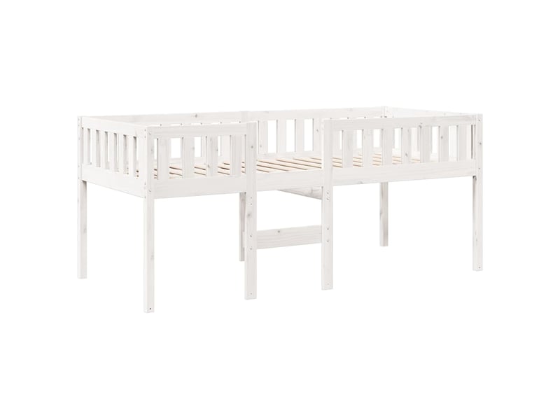  Lit pour enfants - lit jeune sans matelas blanc 90x190cm bois de pin massif  - Conforama C