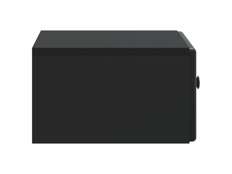 Table de chevet - cabinet de chevet - table de nuit mural avec tiroir noir 49 x 34,5 x 20 cm  - Conforama E