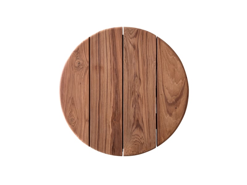  Table d'appoint ronde en bois de teck  - Conforama D