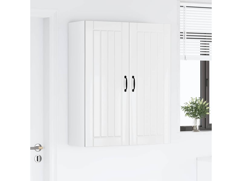  Meuble mural de cuisine, armoire de cuisine blanc brillant 80x31x100cm  - Conforama D