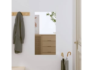 Miroir rectangulaire à fixer coloris gris <strong></strong> <strong></strong> - 30 cm x 60 cm