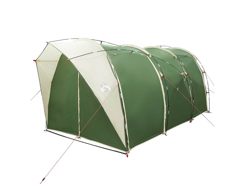 Tente tunnel, tente de camping 4 personne vert polyester 185t avec revêtement pu shl91133 - Conforama D