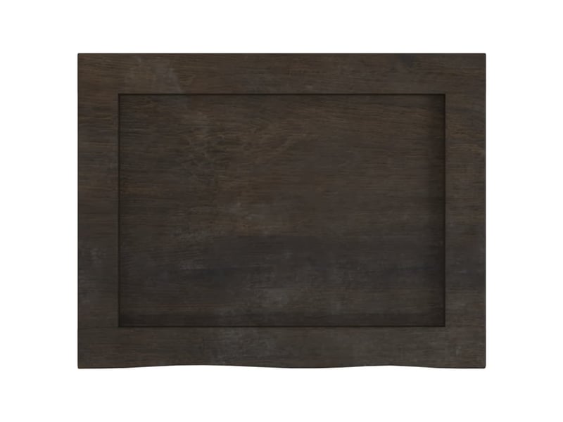 Comptoir de salle de bain, plan de travail marron foncé bois massif traité cf65852 - Conforama C