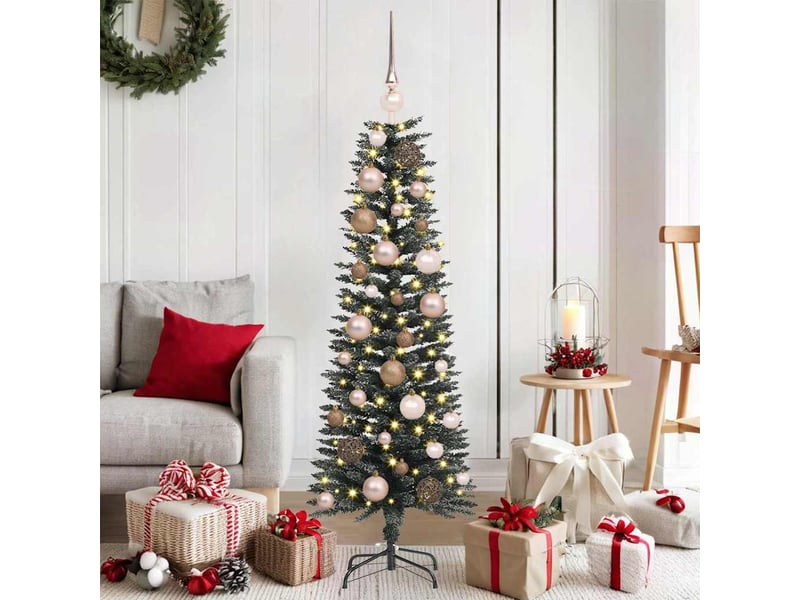 Sapin de noël artificiel, arbre de noël vert 120 cm pvc, plastique et acier shl5971 - Conforama B