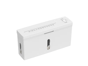 Destructeur de documents mini p-5 35,5x9,5x18 cm – blanc – micro-coupe 4 feuilles, anti-bourrage, bac 2 gallons