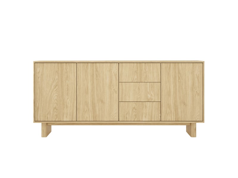  Sumba - buffet 183 cm mélaminé chêne clair  - Conforama A