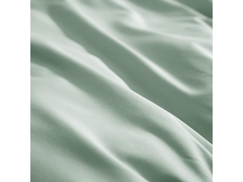  Housse de couette 140x200 cm percale de coton céladon PD25270 - Conforama D