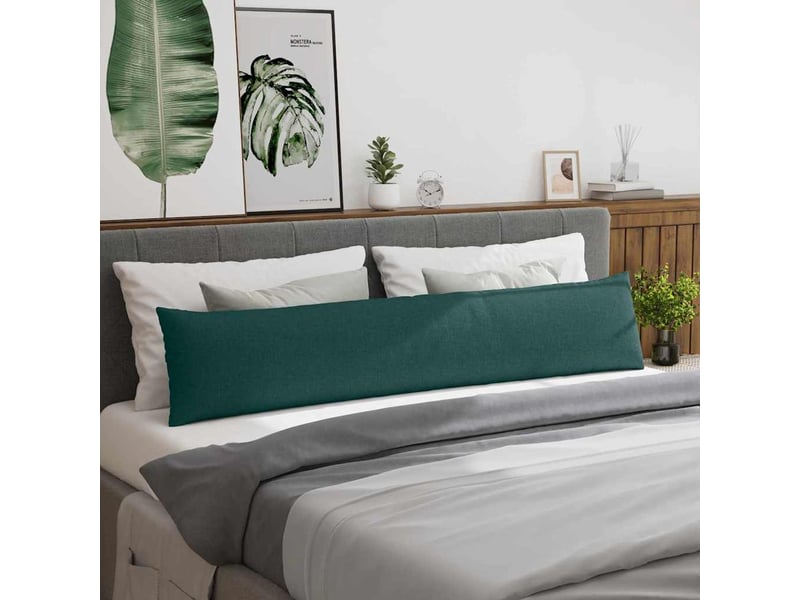  Lot de 2 coussins de canapé, coussins décoratifs tissu vert foncé 200 x 40 cm cf58984  - Conforama D