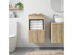 Armoire de salle de bain, meuble de rangement chêne sonoma 30x41x50 cm