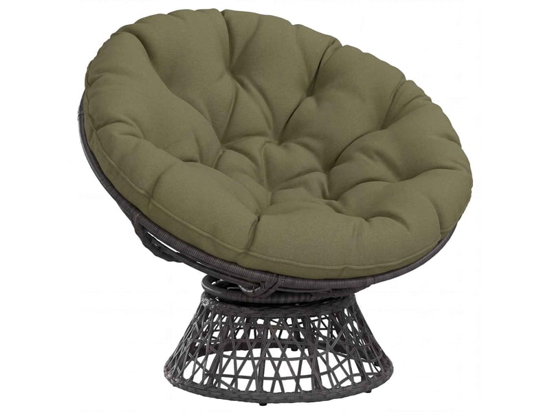 Coussin de chaise suspendue, coussin d'assise vianen 100 % polyester vert olive cf54308 - Conforama C