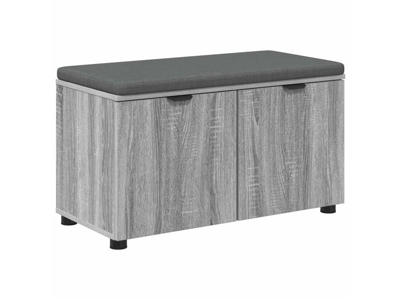  Banc d'entrée, banc interieur avec coussin gris sonoma 80x38x46 cm shl72883  - Conforama A