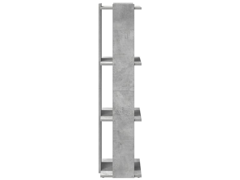  Bibliothèque à 3 niveaux, armoire à livres gris béton 60x30x120cm bois ingénierie  - Conforama E