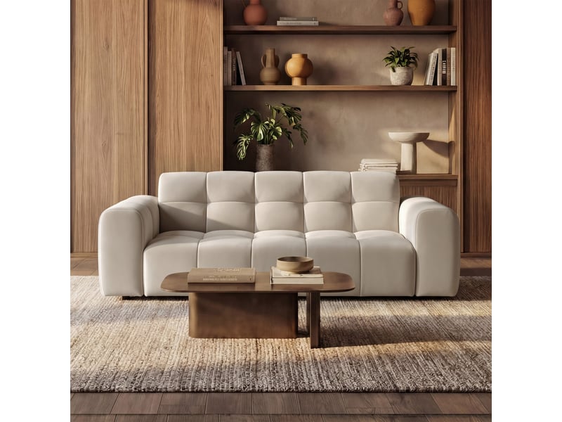  Selsey boloon - canapé - 210 cm - velours gris Boloon - Conforama B
