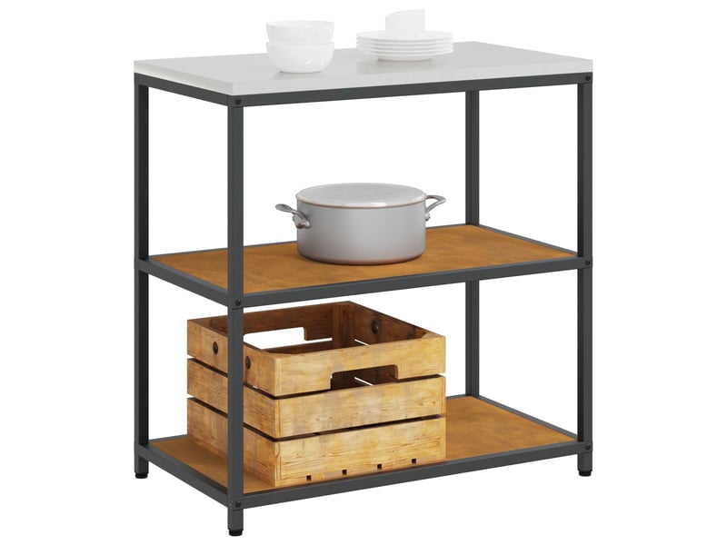  Étagère de cuisine, étagère de rangement hattem rouillé 90x50x92cm acier  - Conforama C