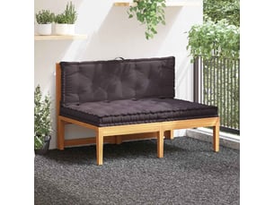 Lot de 2 coussins de plancher de palette coton anthracite cf59755