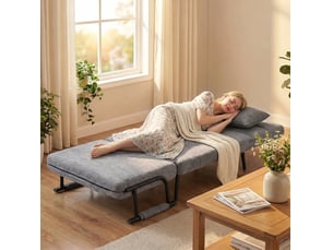 Fauteuil convertible  <strong>WISHDOR</strong> Tissu gris