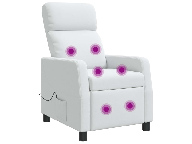 Vidaxl fauteuil de massage inclinable blanc tissu - Conforama A