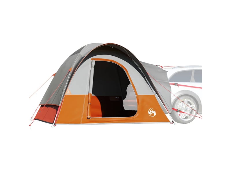  Tente voiture pour camping 4 personnes gris et orange imperméable shl83665  - Conforama B