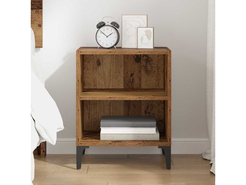  Table de chevet - cabinet de chevet - table de nuit bois ancien 40 x 30 x 50 cm bois d'ingénierie  - Conforama C