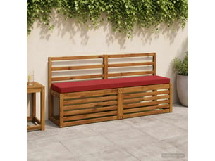 Lot de 2 coussins de banc, coussins d'assise vught 100 % polyester bordeaux cf58432