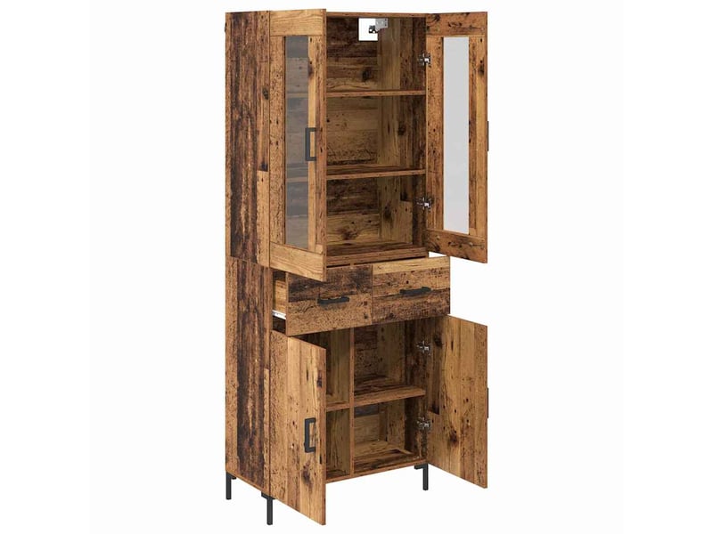  Buffet - haut armoire 2 pc bois ancien 69,5 x 34 x 180 cm  - Conforama E
