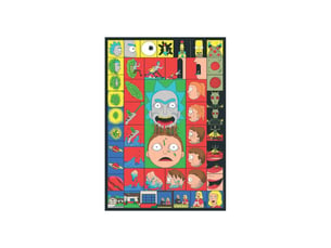 Puzzle 1000 pièces rick et morty rectangle 70 x 50 cm avec poster