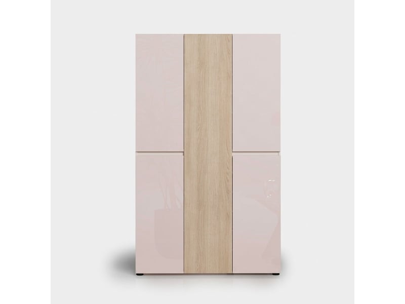 Armoire à chaussures gain de place 5 portes xl lady - beige - Conforama D