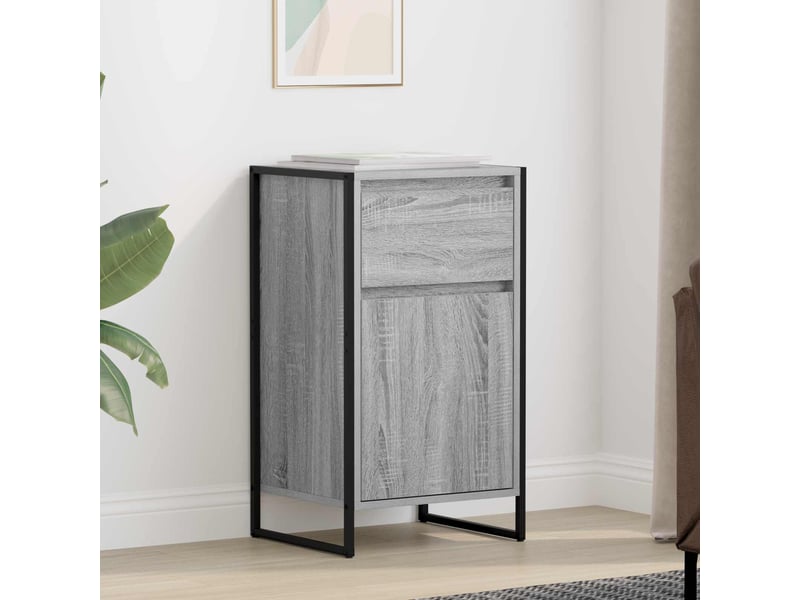  Buffet - bahut - meuble de rangement gris sonoma 43 x 36 x 75,5 cm bois d'ingénierie  - Conforama B