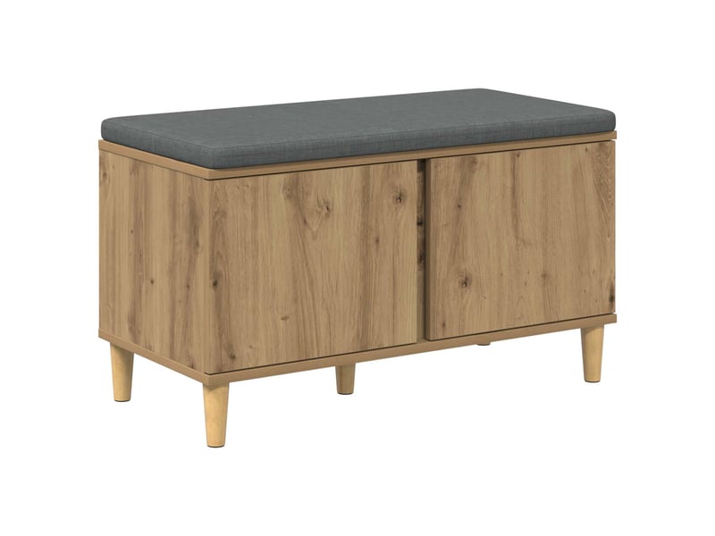 Banc d'entrée, banc interieur chêne artisanal 80x38x46 cm shl52521  - Conforama A