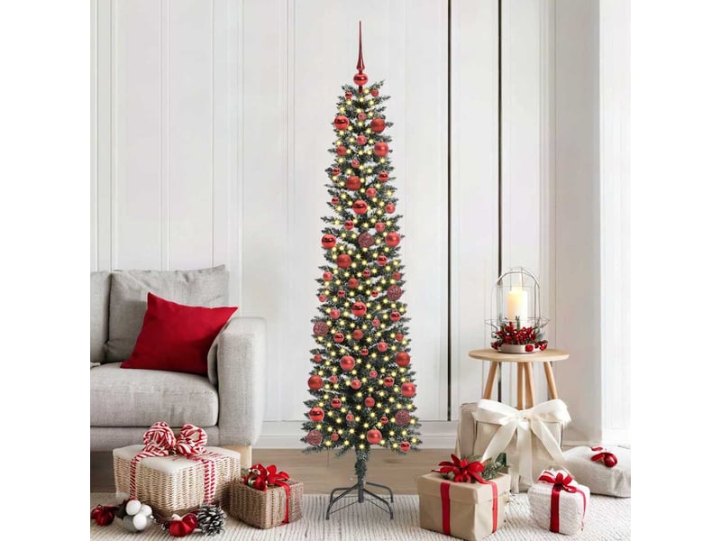  Sapin de noël artificiel, arbre de noël vert 180 cm pvc, plastique et acier shl9566  - Conforama B