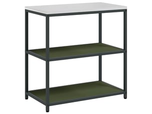 Étagère de cuisine, étagère de rangement hattem vert olive 90x50x92cm acier