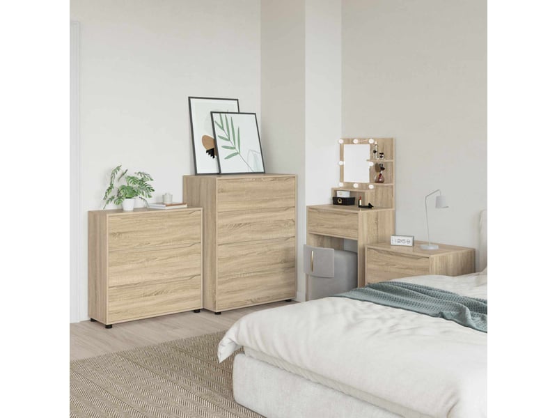  Armoire de rangement, commode de rangement 80 x 31 x 81 cm bois d'ingénierie shl7484  - Conforama D