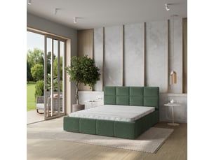 Lit coffre 120x200cm <strong>MASSENO</strong> <strong></strong> coloris vert