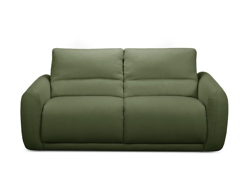 Bobochic canapé droit convertible minorque ouverture express tissu chenille vert 160x200 MINORQUE - Conforama A