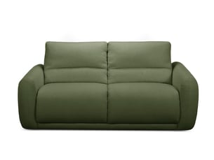 Canapé droit convertible BOBOCHIC MINORQUE 2 places Tissu vert