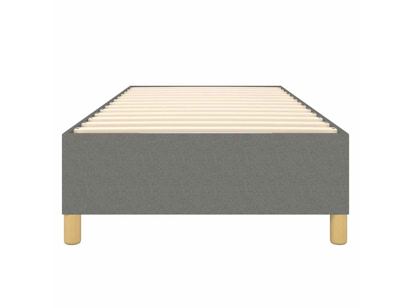  Lit simple- lit adulte -  cadre de lit à lattes gris foncé 80x200 cm tissu  - Conforama D