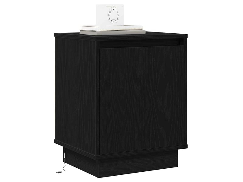  Table de chevet - cabinet de chevet - table de nuit 2 pc chêne noir 39 x 34,5 x 50 cm  - Conforama B