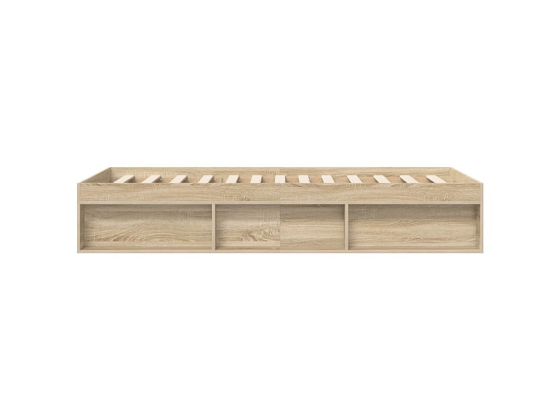 Lit simple- lit adulte - cadre de lit avec rangement chêne sonoma 80 x 200 cm - Conforama D